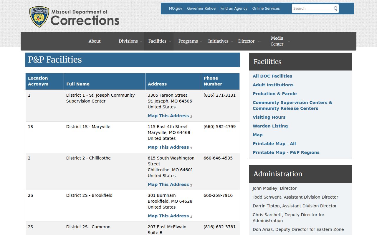 Missouri supervision office source for Alexandria and Clark County criminal records