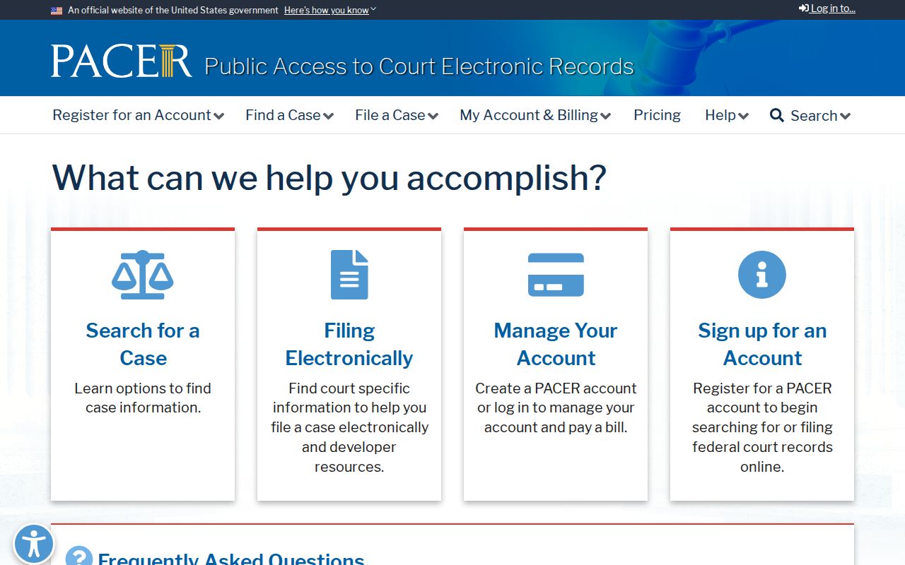PACER federal court search related to Clark County court case lookup